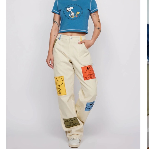 NWT samii ryan X peanuts carpenter pants - Picture 3 of 5